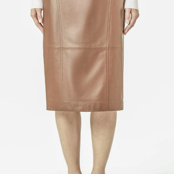 Loewe Elegant Tan Leather Skirt - Picture 8 of 9